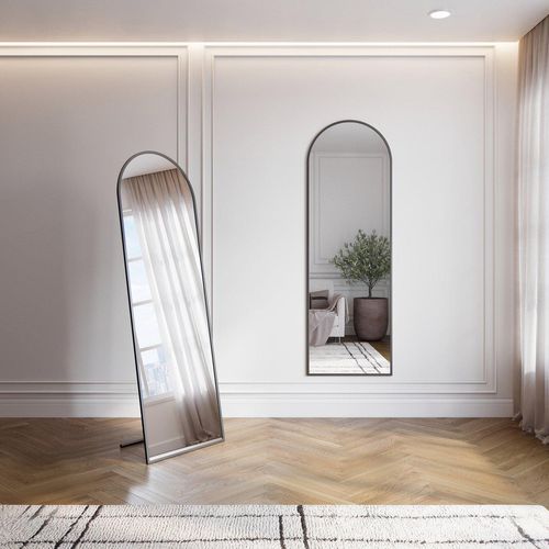 Standspiegel – Spiegel – Ovaler Spiegel – Wandspiegel 180x60 – Schwarz