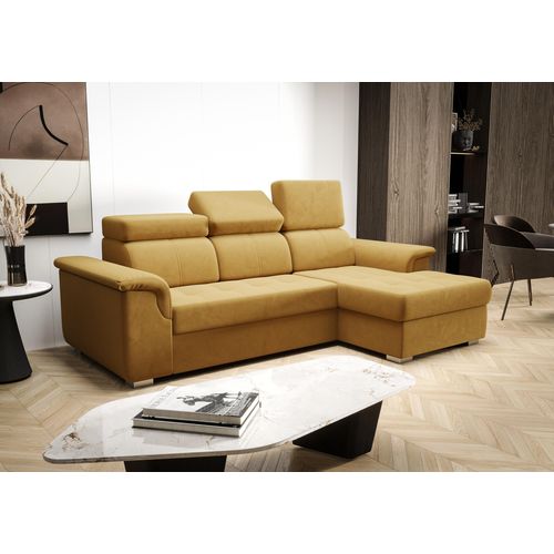 Ecksofa 247×165 cm Rechts Gelb Kronos 01 Kongo RBN06