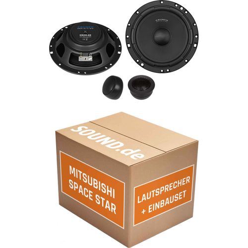 Lautsprecher Boxen Einbaupaket vorne Crunch DSX6.2E passend für Mitsubishi Space Star | Set für zwei Türen