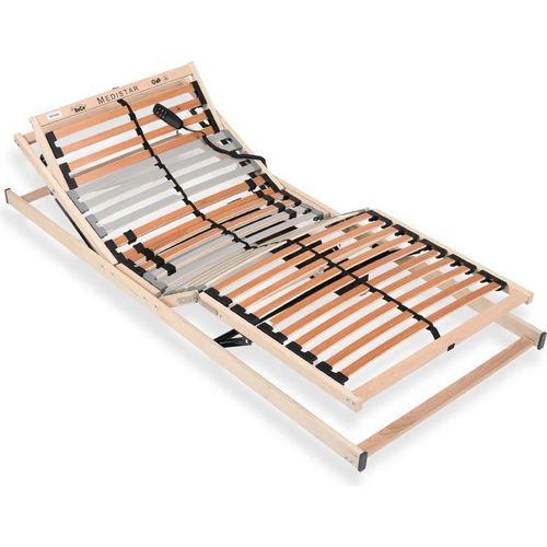 Lattenrost 140x200 cm montiert elektrisch verstellbares Kopf & Fußteil 5 Zonen 28 Latten Belastbarkeit 150 kg Germany Birkenschichtholz