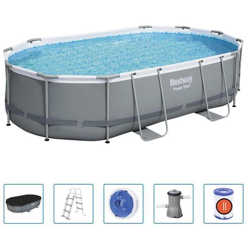Power Steel Pool-Set Oval 488x305x107 cm