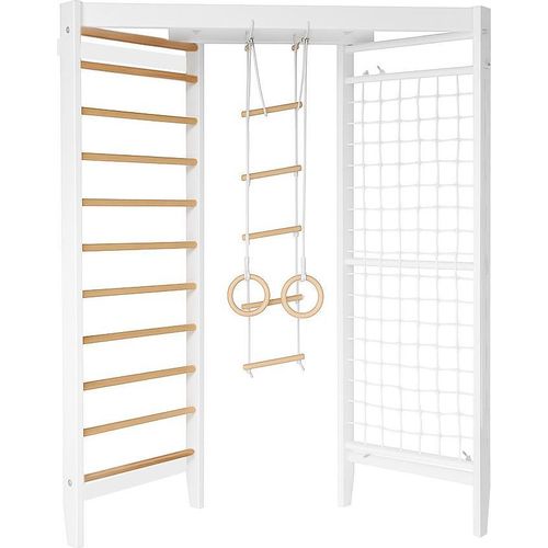 Sprossenwand Kinder-Gymnastikleiter Cherry Fun Weiß-Holz