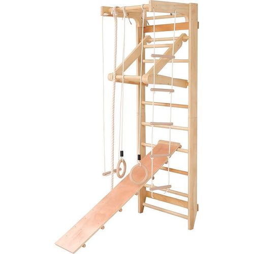 Sprossenwand Gymnastikleiter Cherry Max aus Holz mit Zubehör