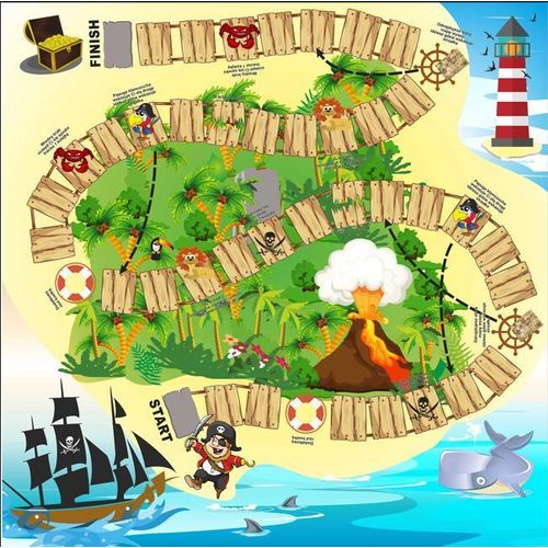 Outdoor Brettspiel „Piratenschatz“ 5x5m – Riesige Würfel und Spielfiguren