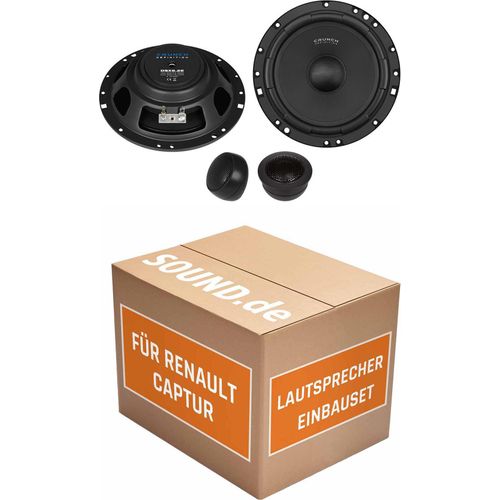 Lautsprecher Boxen Einbaupaket Front Crunch DSX6.2E passend für Renault Captur I | Set für zwei Türen