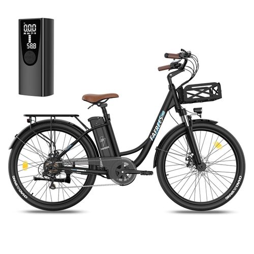 FAFREES F26 Lasting City E-Bike 250W Motor 140km Reichweite 20,3Ah Akku Federgabel 26