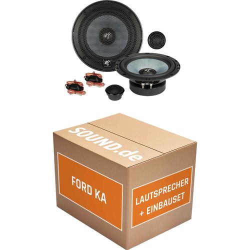Lautsprecher Boxen Einbaupaket Front Hifonics ZS6.2E passend für Ford Ka Typ RU8 + 2/3-Türer | 2x Tief-Mitteltöner 2x Hochtöner