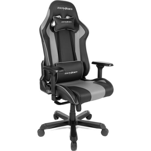 Gaming-Stuhl ></noscript>DX-RACER< in schwarz / grau - 70x133x70cm (BxHxT)