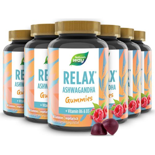Relax Ashwagandha Gummibärchen hochdosiert - mit Ashwaganda Extrakt, Vitamin D3 und Vitamin B6