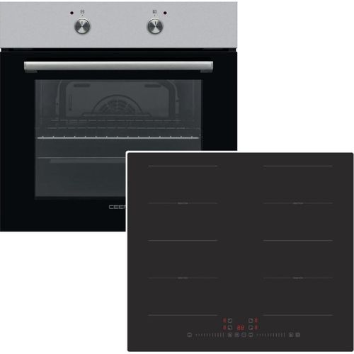 Herdset Vestel Backofen Pizzastufe mit PKM Induktionskochfeld Booster autark 60 cm