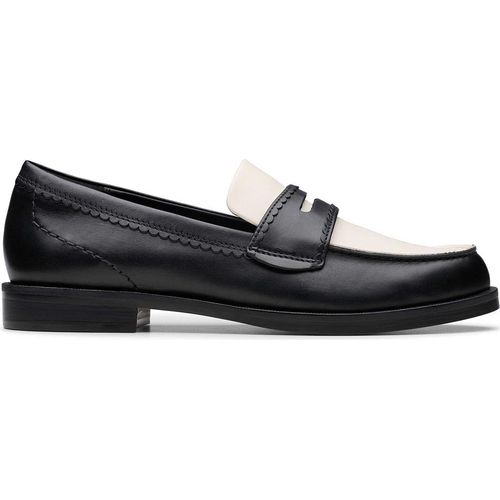 Clarks Slipper & Mokassin Straven Edge, Glattleder, Schwarz, Damen