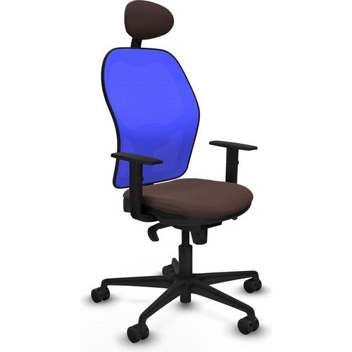 Bürostuhl mit Kopfstütze Jorquera Piqueras y Crespo 1D036N1 Blau Dunkelbraun