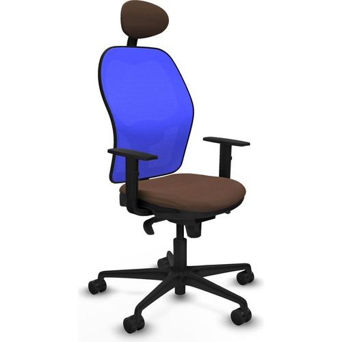 Bürostuhl mit Kopfstütze Jorquera Piqueras y Crespo 1D036N1 Blau Dunkelbraun