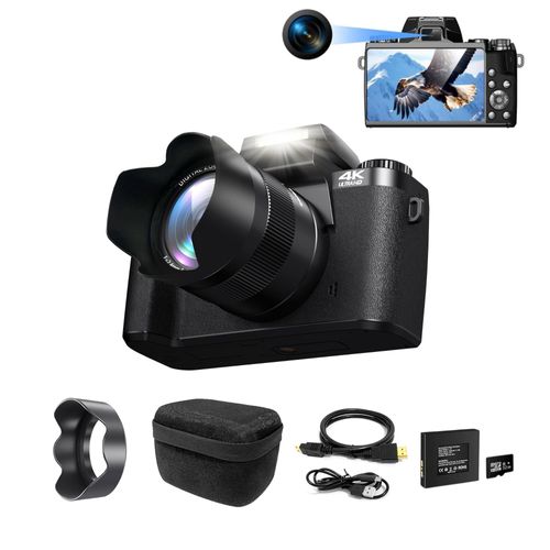 Digitalkamera 4K, 64MP Fotokamera mit 4.0