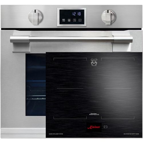 Herd Set Autark EH 6339 Einbaubackofen XXL 86L, mit Pyrolyse & AirFry, Touchdisplay, Drehknebel, 11 Funktionen+ Induktionskochfeld 60 cm KCT 6140 FI