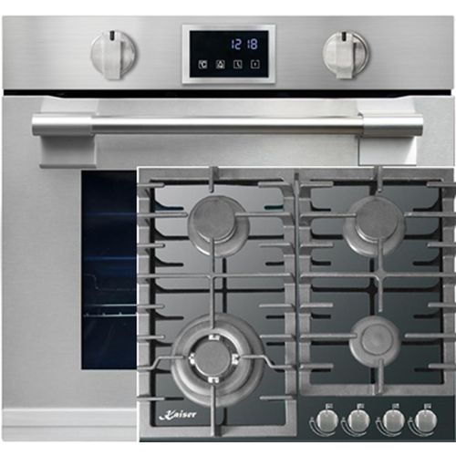 Herd Set Autark EH 6339 XXL Einbau-Backofen 86L, mit Pyrolyse & AirFry, Touchdisplay, Drehknebel, 11 Funktionen mit Gaskochfeld 60 cm KCG 6383