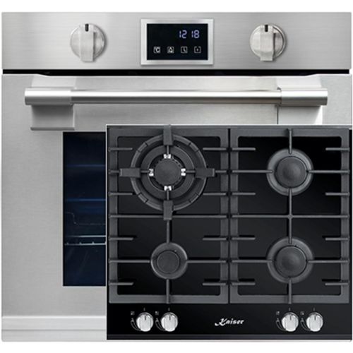 Herd Set Autark EH 6339 XXL Einbau-Backofen 86L, mit Pyrolyse & AirFry, Touchdisplay, Drehknebel, 11 Funktionen mit Gas-Kochfeld 60 cm KCG 6380