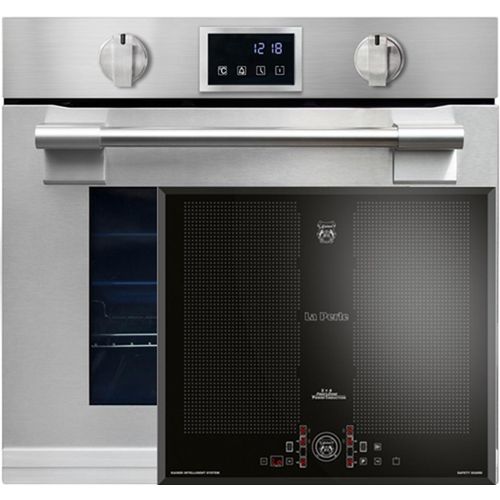 Herd Set Autark EH 6339 Einbaubackofen XXL 86L, mit Pyrolyse & AirFry, Touchdisplay, Drehknebel, 11 Funktionen+Induktions-Kochfeld 60 cm KCT 61 FI