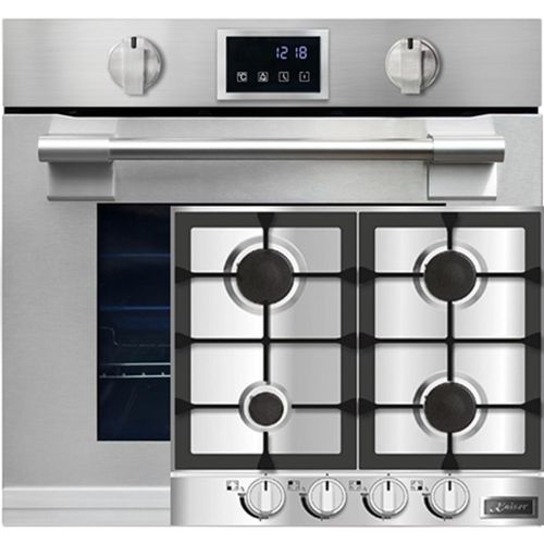 Kaiser Herd Set Autark EH 6339 XXL Einbau-Backofen 86L, mit Pyrolyse & AirFry, Touchdisplay, Drehknebel, 11 Funktionen+Gas-Kochfeld 60 cm KG 6357