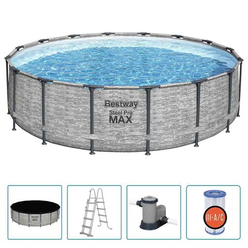 Power Steel Swimmingpool Rund 488x122 cm