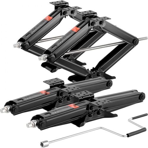 RV Scherenwagenheber 4 Stück - Robuster Wagenheber 4082kg - Höhenverstellbar 103-595mm - Fahrzeughebewerkzeug