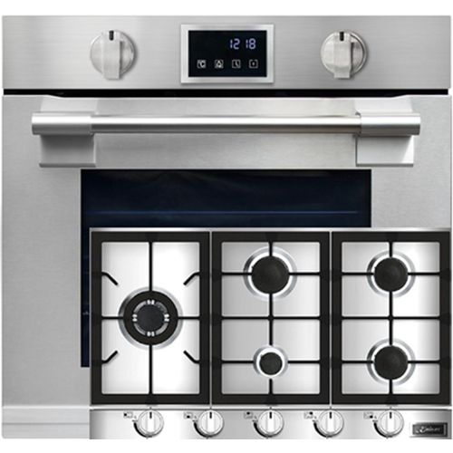 Kaiser Herd Set Autark EH 6339 XXL Einbau-Backofen 86L, mit Pyrolyse & AirFry, Touchdisplay, Drehknebel, 11 Funktionen mit Gas-Kochfeld 90 cm KG 9357