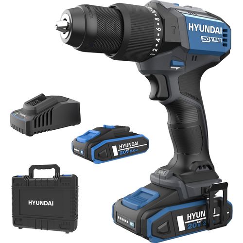 HYUNDAI Akku-Schlagbohrschrauber HD20X-60 (20V, bürstenloser Motor, 60 Nm, 2 x 2.0 Ah Akku, Ladegerät)
