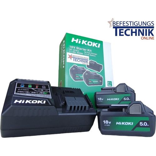 Hikoki 18V 5.0Ah Bsl1850Ma 2Szt. Akku-Pack + Uc18Ysl3 Wkz Ladegerät