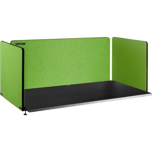 Schreibtisch Sichtschutz Polyesterfaser Akustik Tischtrennwand 20mm dick Schreibtisch Trennwand Grün Tischtrennwand Ein 152x61cm + Zwei 61x61cm Paneele Ideal für Büro Bibliothek Klassenzimmer