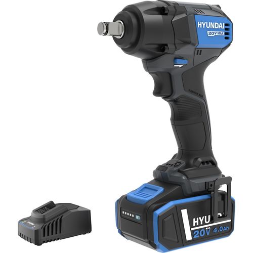 HYUNDAI Akku-Schlagschrauber IW20X-350-4A1 (20V, bürstenloser Motor, 350 Nm, 1 x 4.0 Ah Akku, Ladegerät)