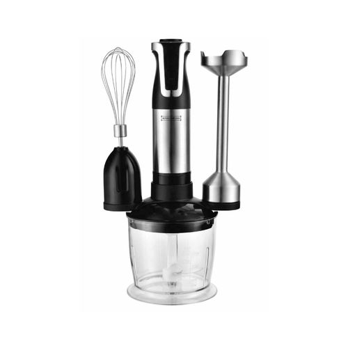 Royalty Line RL-ESMS800BLK: 3-in-1 Stabmixer-Set - Power-Schneebesen, Stabmixer, Zerkleinerer - Schwarz