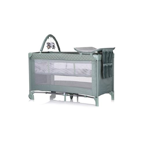 Chipolino Reisebett Luna 2 Ebenen Wickelauflage klappbar Spielbogen Faltmatratze hellgrün