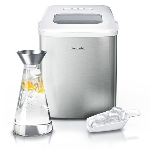Arendo Eiswürfelmaschine 120 Watt mit 1,5 Liter Wassertank Eiswürfelbereiter, Ice Cube Maker, Eiswürfel in 8 - 9 Minuten, 10 - 12 kg / 24 h, leise
