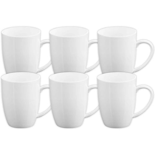 Wilmax Teetassen & Kaffeetassen 6x460 ml – Elegantes Becherset aus Porzellan