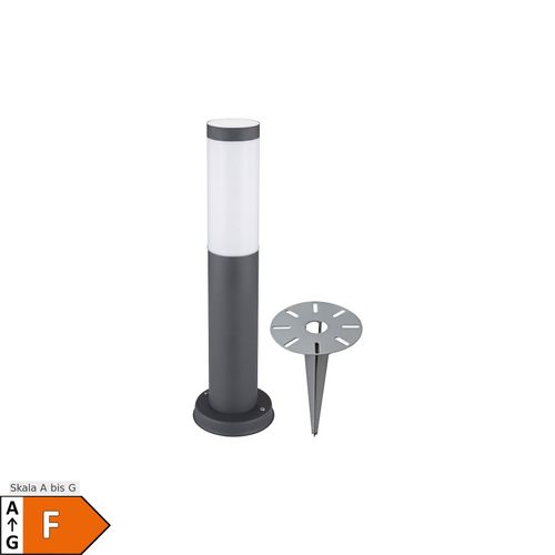 LED Sockelleuchte, Edelstahl anthrazit, Höhe 45 cm