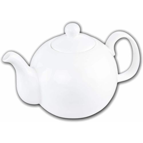 Weiße Teekanne aus Feinporzellan in Farbbox – 900 ml, hochwertiges Porzellan