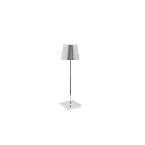 Zafferano Tischleuchte POLDINA PRO CHROME silber Ø11x38cm