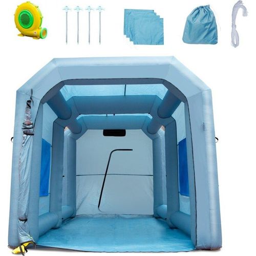 Farbkabine DIY Sprühmalerei - Schutzzelt 950 W - Blau - 4 x 2,2 x 2,35 m - Lackierzelt 210D Oxford-Gewebe - Tragbares Sprühfarbe Zelt - Farbstand - Sprühmalerei Kit