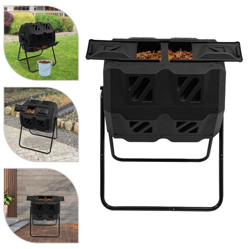 Doppelkammer-Komposter, Rotierender Kompostbehälter, Taumelkomposter