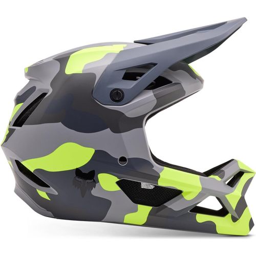 FOX RAMPAGE CAMO Downhillhelm XL in grün/weiß