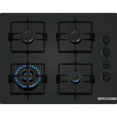 Bosch Gaskochfeld POH6B6K30 60 cm Wok-Brenner Thermoelektronische Zündsicherung