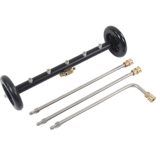 Druckreiniger -Unterstarkreiniger 4000psi 2 in 1 unter Auto Wasserbrennfl?che mit 3 Verl?ngerungsst?ben fr Balkon Courtyard 5 L?cher