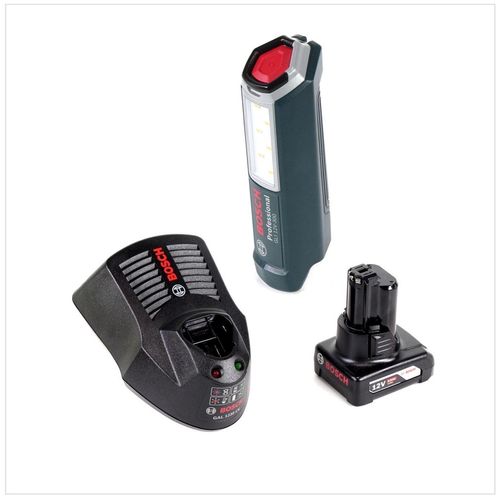 Bosch Professional GLI 12V-300 Akku Lampe + 1x GBA 12V 6,0 Ah Akku + GAL 1230 Ladegerät