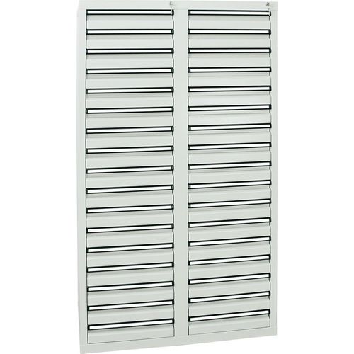 Stumpf Schubladenschrank Serie STS 410, 34 Schubladen lichtgrau (34x100mm)