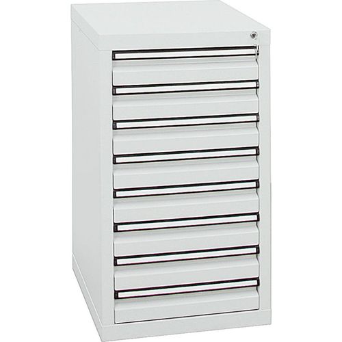 Stumpf Schubladenschrank Serie STS 410, 8 Schubladen lichtgrau (8x100mm)