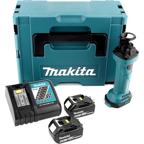 Makita DCO 180 RMJ Akku Rotationsschneider 18V + 2x Akku 4,0Ah + Ladegerät + Makpac