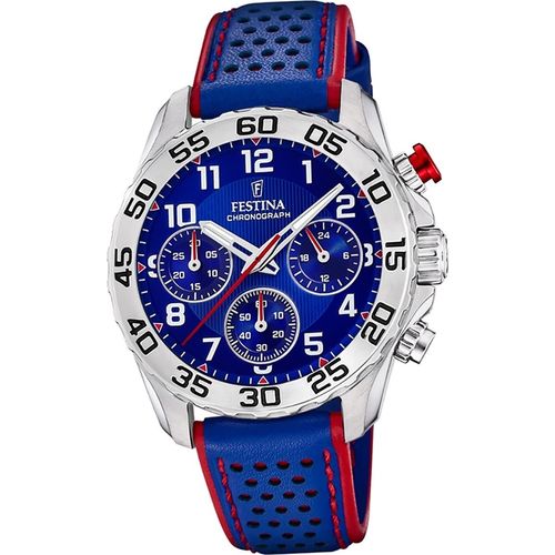Festina Leder Kinder Uhr F20458/2 Armbanduhr blau Junior Collection D2UF20458/2
