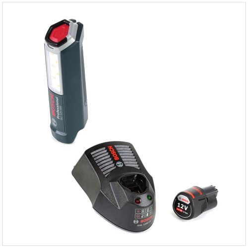 Bosch Professional GLI 12V-300 Akku Lampe + 1x GBA 12 V 3,0 Ah Akku + GAL 1230 Ladegerät