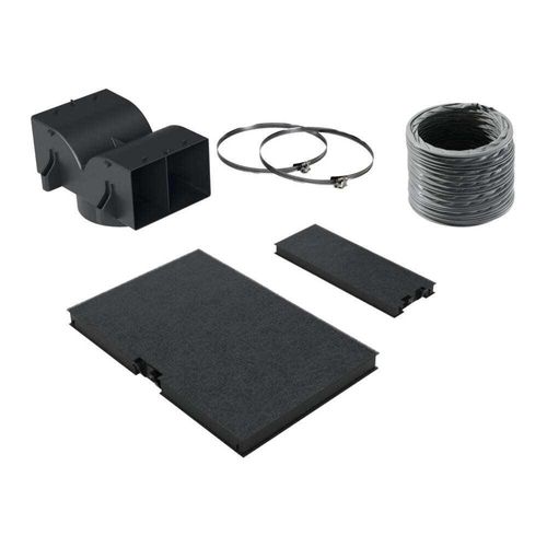Bosch DWZ0AK0Ú0 Zubehör für Dunstabzüge / Standard Umluftset / für Umluftbetrieb / Aktivkohlefilter / Umluftweiche / flex. Schlauch / Befestigungsmaterial…