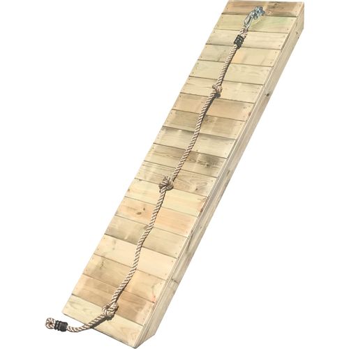 Rampe schräg mit Knotenseil für Podesthöhe 150cm, Breite 50cm